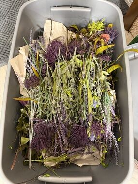 Purple Lavender and Greenery Faux Floral Mix